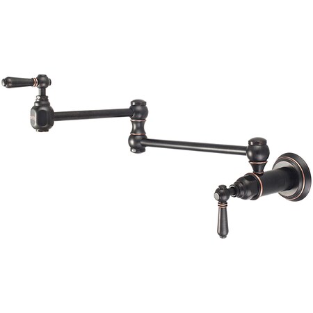 Pioneer Industries Wall Mount Pot Filler, NPT, Potfiller, Moroccan Bronze 2AM600-MZ